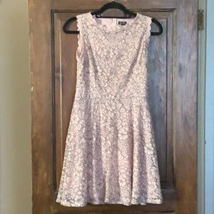 Elegant Pink Lace Dress